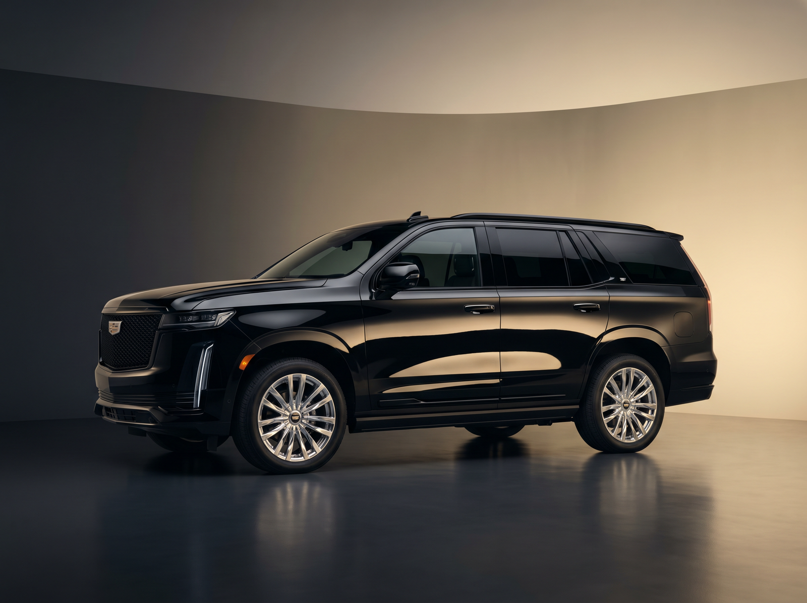 Black Cadillac Escalade executive SUV